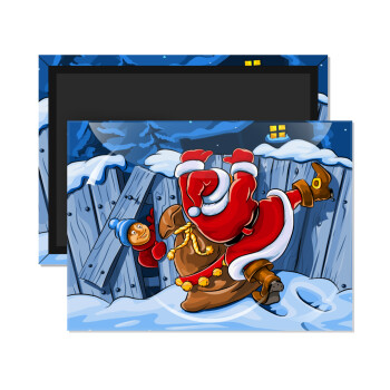 Santa Night, Ορθογώνιο μαγνητάκι ψυγείου διάστασης 9x6cm
