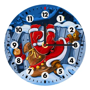 Santa Night, Ρολόι τοίχου ξύλινο (20cm)