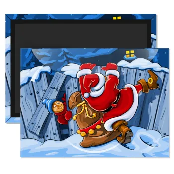 Santa Night, Ορθογώνιο μαγνητάκι ψυγείου διάστασης 9x6cm