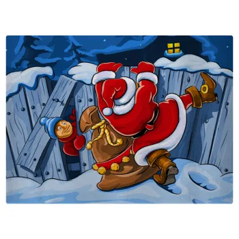 Santa Night, Επιφάνεια κοπής γυάλινη (38x28cm)