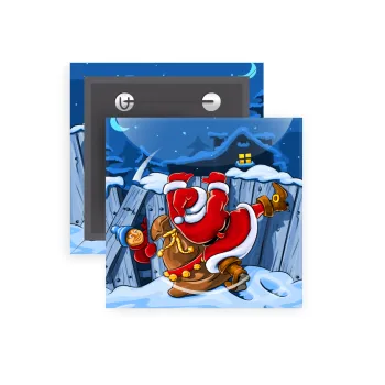 Santa Night, Κονκάρδα παραμάνα τετράγωνη 5x5cm