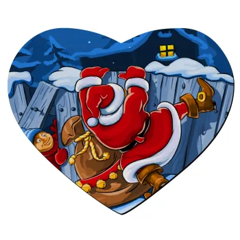 Santa Night, Mousepad heart 23x20cm
