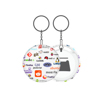 Tech logos, Μπρελόκ μεταλλικό 5cm με ανοιχτήρι