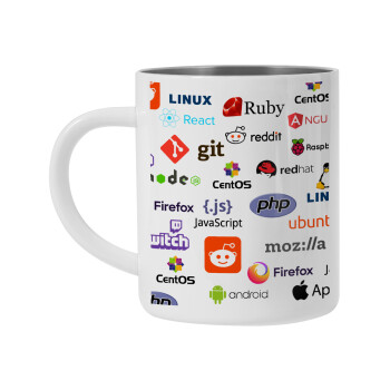 Tech logos, Mug Stainless steel double wall 300ml