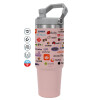 Pink color, 890ml (30oz) stainless Steel Tumbler with Handle