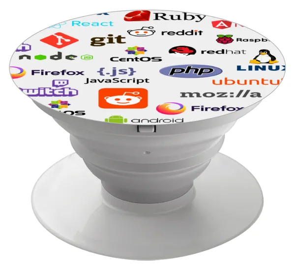 Tech logos — Phone Holders Stand  Λευκό Βάση Στήριξης Κινητού στο Χέρι
