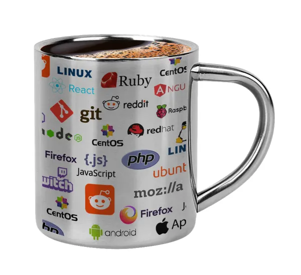 Tech logos — Κουπάκι μεταλλικό διπλού τοιχώματος για espresso (220ml)
