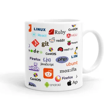 Tech logos, Κούπα, κεραμική, 330ml