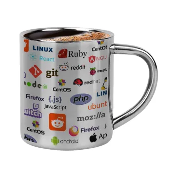 Tech logos, Κουπάκι μεταλλικό διπλού τοιχώματος για espresso (220ml)