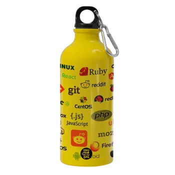 Tech logos, Water bottle 600ml