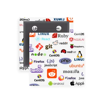 Tech logos, Κονκάρδα παραμάνα τετράγωνη 5x5cm