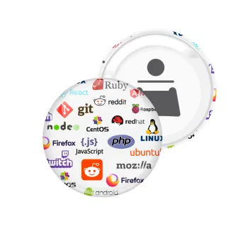 Tech logos, Μαγνητάκι και ανοιχτήρι μπύρας στρογγυλό διάστασης 5,9cm