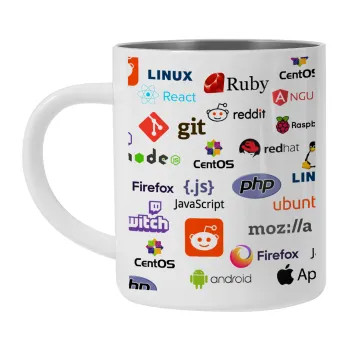 Tech logos, Mug Stainless steel double wall 300ml