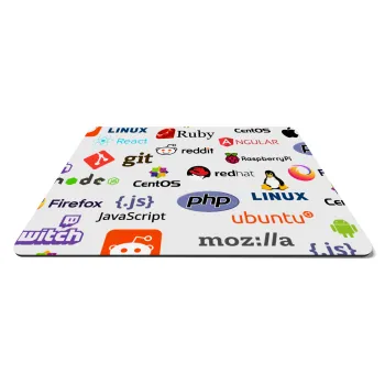 Tech logos, Mousepad ορθογώνιο 27x19cm