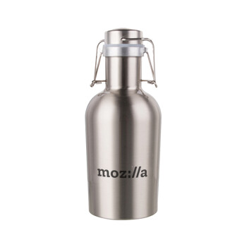 moz:lla, Μεταλλικό παγούρι Inox (Stainless steel) με καπάκι ασφαλείας 1L
