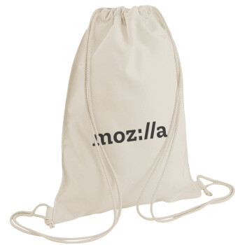 moz:lla, Τσάντα πλάτης πουγκί GYMBAG natural (28x40cm)