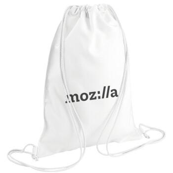 moz:lla, Τσάντα πλάτης πουγκί GYMBAG λευκή (28x40cm)