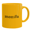 Ceramic coffee mug yellow, 330ml