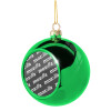 Green Christmas tree ornament ball 8cm