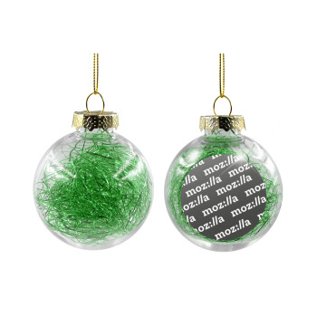 moz:lla, Χριστουγεννιάτικη μπάλα δένδρου διάφανη με πράσινο γέμισμα 8cm