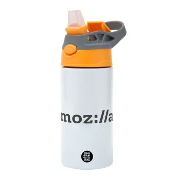 moz:lla, Παιδικό παγούρι θερμό, ανοξείδωτο, με καλαμάκι ασφαλείας, Πορτοκαλί/Γκρι (360ml) BPA-FREE