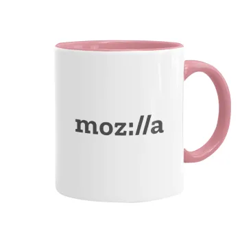 moz:lla, Κούπα χρωματιστή ροζ, κεραμική, 330ml