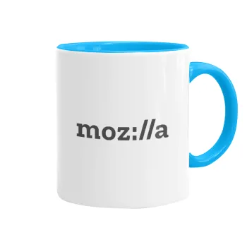 moz:lla, Κούπα χρωματιστή γαλάζια, κεραμική, 330ml