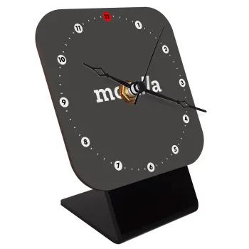 moz:lla, Quartz Wooden table clock with hands (10cm)