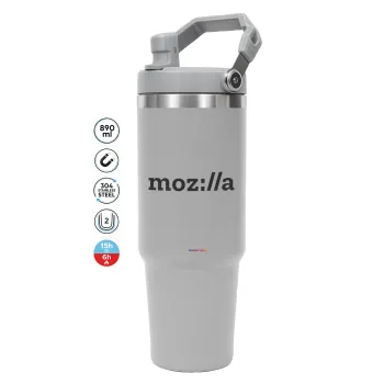 moz:lla, GREY color, 890ml (30oz) stainless Steel Tumbler with Handle