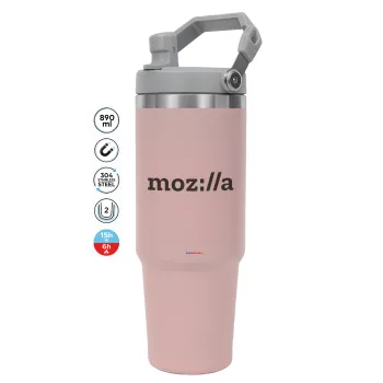 moz:lla, Pink color, 890ml (30oz) stainless Steel Tumbler with Handle