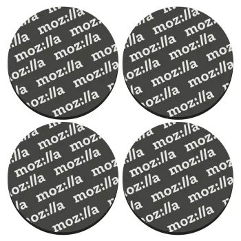 moz:lla, ΣΕΤ 4 Σουβέρ ξύλινα στρογγυλά (9cm)