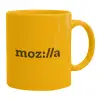 Ceramic coffee mug yellow, 330ml