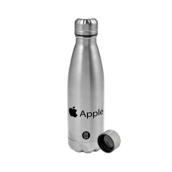 apple, Metallic water bottle, stainless steel, 750ml