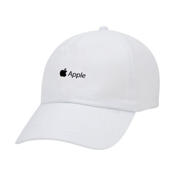 apple, Καπέλο Baseball Λευκό (5-φύλλο, unisex)