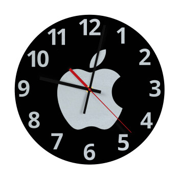 apple, Ρολόι τοίχου γυάλινο (30cm)