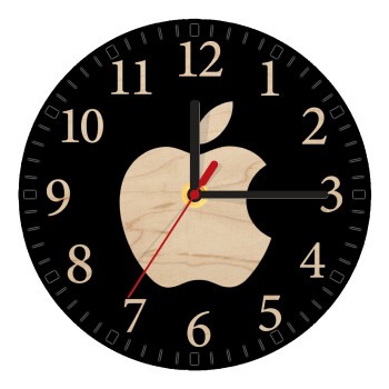 apple, Ρολόι τοίχου ξύλινο plywood (20cm)