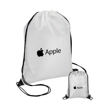 apple, Τσάντα πουγκί με μαύρα κορδόνια 45χ35cm (1 τεμάχιο)