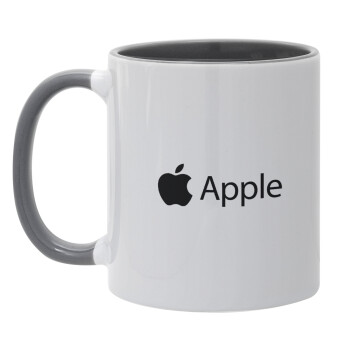 apple, Mug colored grey, ceramic, 330ml