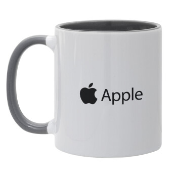 apple, Κούπα χρωματιστή γκρι, κεραμική, 330ml