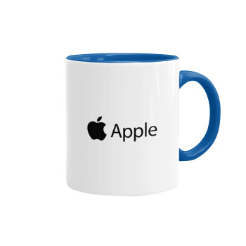 apple, Κούπα χρωματιστή μπλε, κεραμική, 330ml