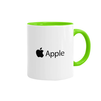 apple, Mug colored light green, ceramic, 330ml