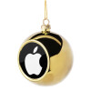 Golden Christmas tree ball ornament 8cm