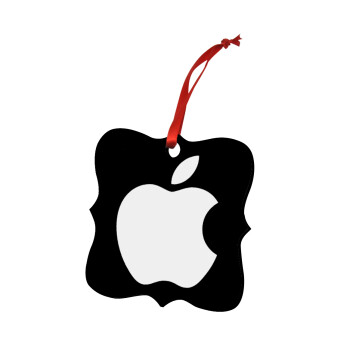 apple, Στολίδι Χριστουγεννιάτικο στολίδι polygon ξύλινο 7.5cm