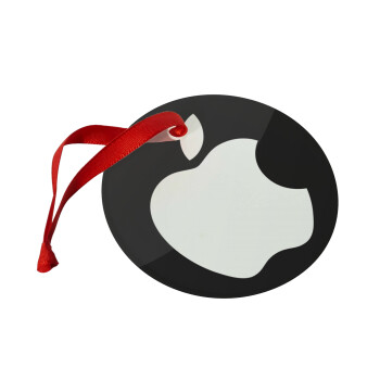 apple, Χριστουγεννιάτικο στολίδι γυάλινο 9cm