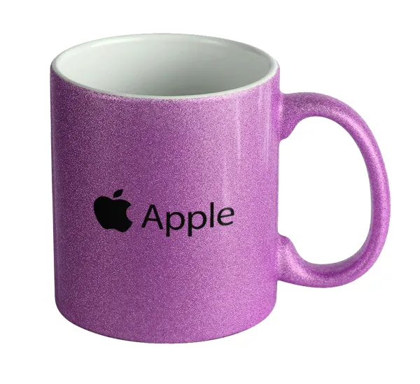 apple — Κούπα Μωβ Glitter που γυαλίζει, κεραμική, 330ml