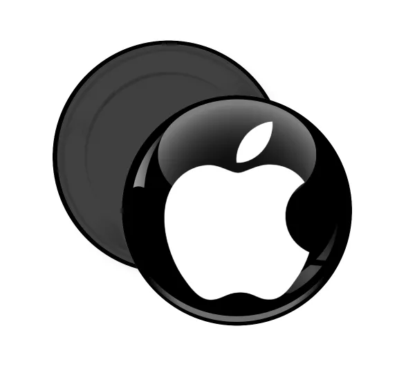 apple — Round fridge magnet, 5cm