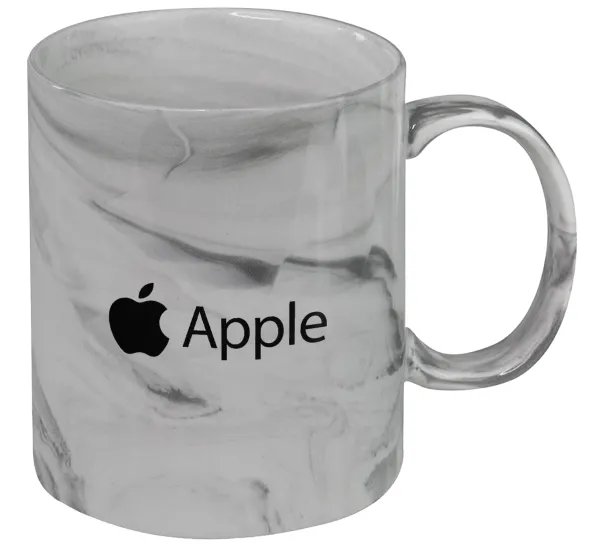 apple — Κούπα κεραμική, marble style (μάρμαρο), 330ml