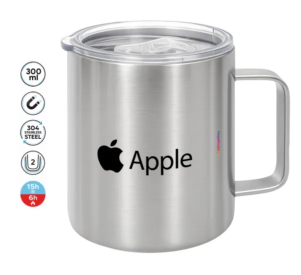 apple — Double-walled stainless steel mug 300ml with temperature-retaining lid