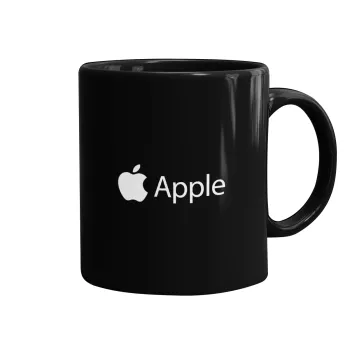 apple, Mug black, ceramic, 330ml