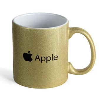 apple, Κούπα Χρυσή Glitter που γυαλίζει, κεραμική, 330ml